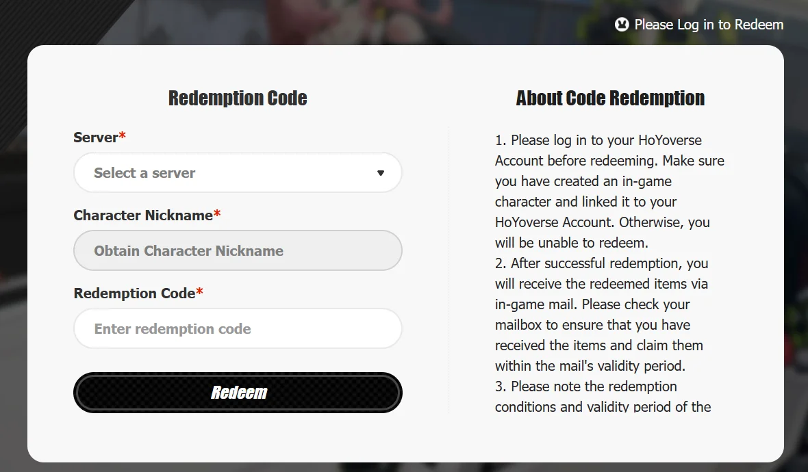 zzz redemption code.png